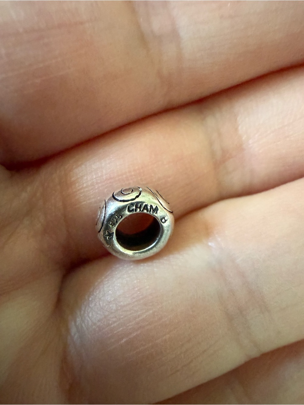Chamilia Sterling silver bracelet spacer charm, EUC